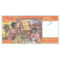 Madagascar - Pick 81 - 2'500 francs - 500 ariary - Série A - 1998 - Etat : NEUF