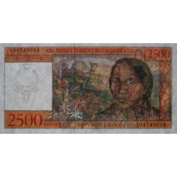 Madagascar - Pick 81 - 2'500 francs - 500 ariary - Série A - 1998 - Etat : NEUF