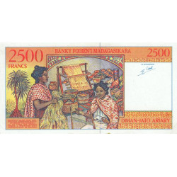 Madagascar - Pick 81 - 2'500 francs - 500 ariary - Série A - 1998 - Etat : SPL