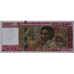 Madagascar - Pick 82 - 25'000 francs - 5'000 ariary - Série A - 1998 - Etat : NEUF