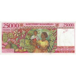 Madagascar - Pick 82 - 25'000 francs - 5'000 ariary - Série A - 1998 - Etat : SUP+