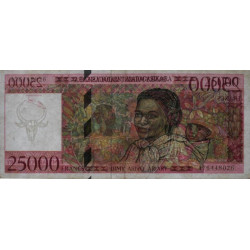 Madagascar - Pick 82 - 25'000 francs - 5'000 ariary - Série A - 1998 - Etat : TB+