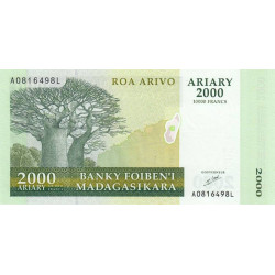 Madagascar - Pick 83 - 2'000 ariary - 10'000 francs - Série A L - 2003 - Etat : NEUF