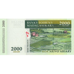 Madagascar - Pick 83 - 2'000 ariary - 10'000 francs - 2003 - Etat : NEUF