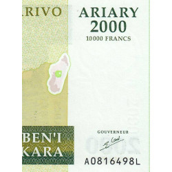 Madagascar - Pick 83 - 2'000 ariary - 10'000 francs - Série A L - 2003 - Etat : NEUF