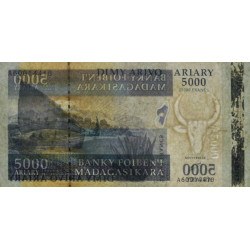 Madagascar - Pick 84 - 5'000 ariary - 25'000 francs - Série A B - 2003 - Etat : TB-
