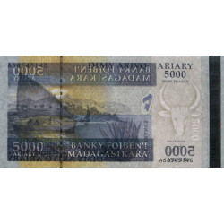 Madagascar - Pick 84 - 5'000 ariary - 25'000 francs - Série A G - 2003 - Etat : NEUF