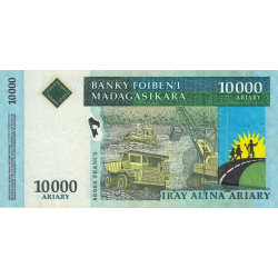 Madagascar - Pick 85 - 10'000 ariary - 50'000 francs - Série A G - 2003 - Etat : TB