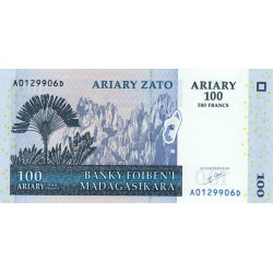 Madagascar - Pick 86a - 100 ariary - 500 francs - Série A D - 2004 - Etat : NEUF
