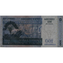Madagascar - Pick 86a - 100 ariary - 500 francs - Série A D - 2004 - Etat : NEUF