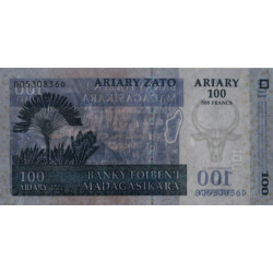 Madagascar - Pick 86b - 100 ariary / 500 francs - Série B D - 2004 (2007) - Etat : NEUF