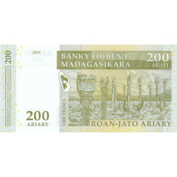 Madagascar - Pick 87b - 200 ariary - 1'000 francs - Série A P - 2004 (2007) - Etat : NEUF