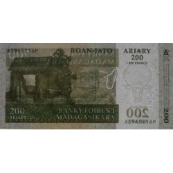 Madagascar - Pick 87b - 200 ariary - 1'000 francs - Série A P - 2004 (2007) - Etat : NEUF