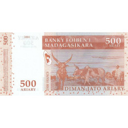 Madagascar - Pick 88a - 500 ariary / 2'500 francs - Série A A - 2004 - Etat : NEUF