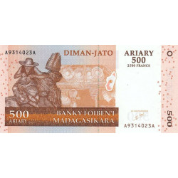 Madagascar - Pick 88a - 500 ariary / 2'500 francs - Série A A - 2004 - Etat : SUP+