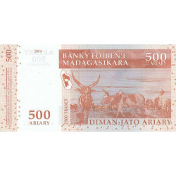 Madagascar - Pick 88a - 500 ariary / 2'500 francs - Série A A - 2004 - Etat : SUP+