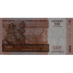 Madagascar - Pick 88a - 500 ariary / 2'500 francs - Série A A - 2004 - Etat : SUP+