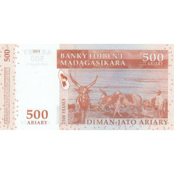 Madagascar - Pick 88b - 500 ariary - 2'500 francs - Série A H - 2004 (2007) - Etat : NEUF