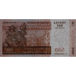 Madagascar - Pick 88b - 500 ariary - 2'500 francs - Série A H - 2004 (2007) - Etat : NEUF