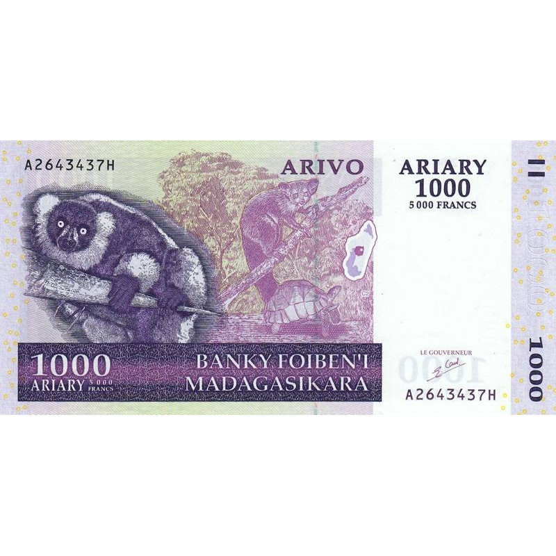 Madagascar - Pick 89a - 1'000 ariary / 5'000 francs - Série A H - 2004 - Etat : NEUF