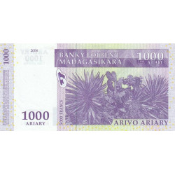 Madagascar - Pick 89a - 1'000 ariary - 5'000 francs - Série A J - 2004 - Etat : SPL