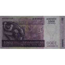 Madagascar - Pick 89b - 1'000 ariary / 5'000 francs - Série A M - 2004 (2007) - Etat : NEUF