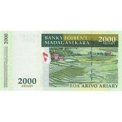 Madagascar - Pick 90b - 2'000 ariary - Série A U - 2008 - Etat : NEUF