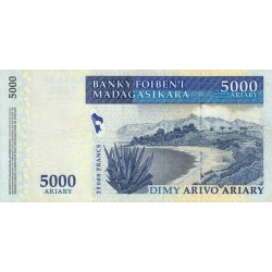 Madagascar - Pick 91a - 5'000 ariary / 25'000 francs - Série A U - 2006 - Etat : TB-