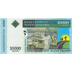 Madagascar - Pick 92a - 10'000 ariary / 50'000 francs - Série A T - 2007 - Etat : TTB