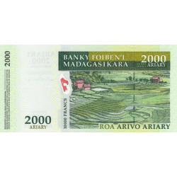 Madagascar - Pick 93 - 2'000 ariary / 10'000 francs - Série MAP - 2007 - Commémoratif - Etat : NEUF