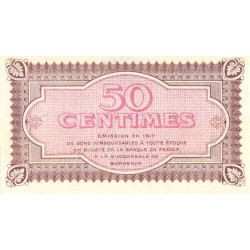 Bordeaux - Pirot 30-11 - 50 centimes - Série 18 - 1917 - Etat : SPL