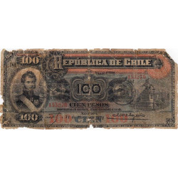 Chili - Pick 26b - 100 pesos - Série Dd - 31/03/1916 - Etat : M