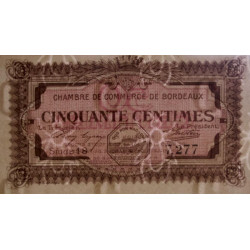 Bordeaux - Pirot 30-11 - 50 centimes - Série 18 - 1917 - Etat : SPL
