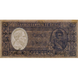 Chili - Pick 119_1 - 5 pesos (1/2 condor) - Série B11-95 - 1958 - Etat : SPL