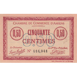 Amiens - Pirot 7-26 - 50 centimes - 1915 - Etat : SPL