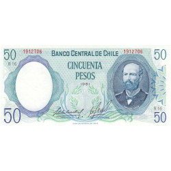 Chili - Pick 151b_2b - 50 pesos - Série B 16 - 1981 - Etat : NEUF