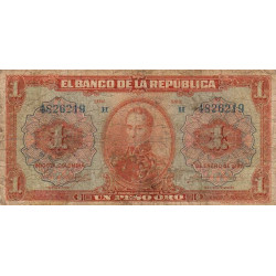 Colombie - Pick 371 - 1 peso oro - Série H - 01/01/1926 - Etat : B-