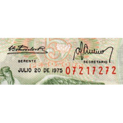 Colombie - Pick 406e3 - 5 pesos oro - 20/08/1975 - Etat : NEUF