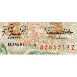 Colombie - Pick 406f3 - 5 pesos oro - 01/01/1980 - Etat : NEUF
