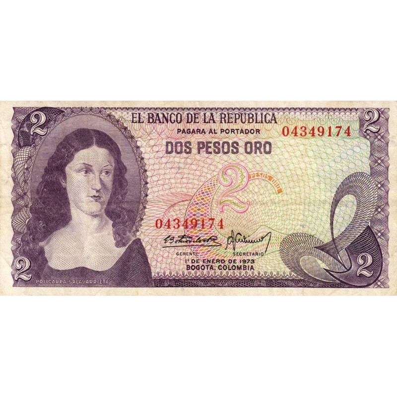 Colombie - Pick 413a3 - 2 pesos oro - 01/01/1973 - Etat : TB+