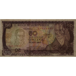 Colombie - Pick 422a2 - 50 pesos oro - 07/08/1981 - Etat : TTB+