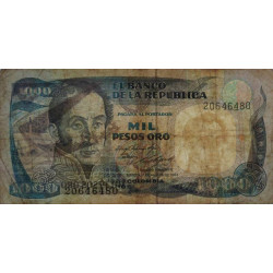Colombie - Pick 424b - 1'000 pesos oro - 07/08/1984 - Etat : TB-