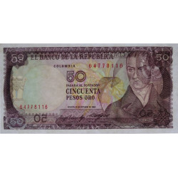 Colombie - Pick 425a1 - 50 pesos oro - 12/10/1984 - Etat : NEUF
