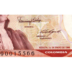 Colombie - Pick 426b2 - 100 pesos oro - 01/01/1986 - Etat : NEUF