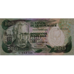Colombie - Pick 429d4 - 200 pesos oro - 01/04/1989 - Etat : NEUF