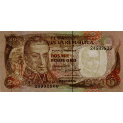 Colombie - Pick 430c - 2'000 pesos oro - 17/12/1985 - Etat : NEUF