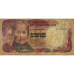 Colombie - Pick 431A_2 - 500 pesos oro - 04/01/1993 - Etat : TB-