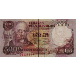 Colombie - Pick 436 - 5'000 pesos oro - 01/01/1990 - Etat : NEUF