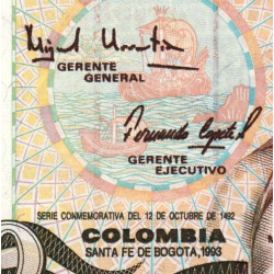 Colombie - Pick 437A_1 - 10'000 pesos oro - Commémoratif - 1993 - Etat : NEUF