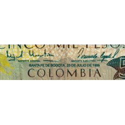 Colombie - Pick 447c - 5'000 pesos - 23/07/1999 - Etat : TB+